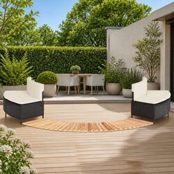Hot Tub Surround with Cushions and Acacia Step