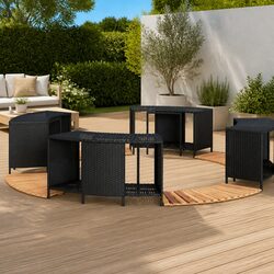Quality Black Poly Rattan Hot Tub Surround for Your Spa