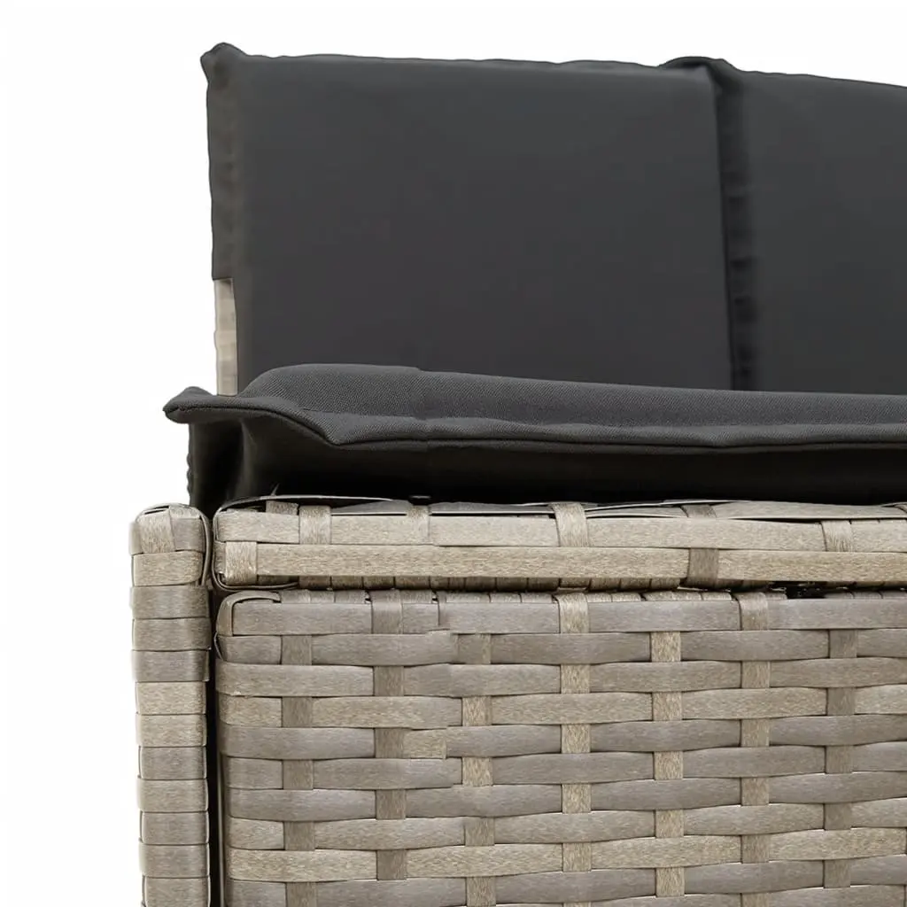 Hot Tub Surround Grey Acacia Wood Step Poly Rattan Outdoor Use