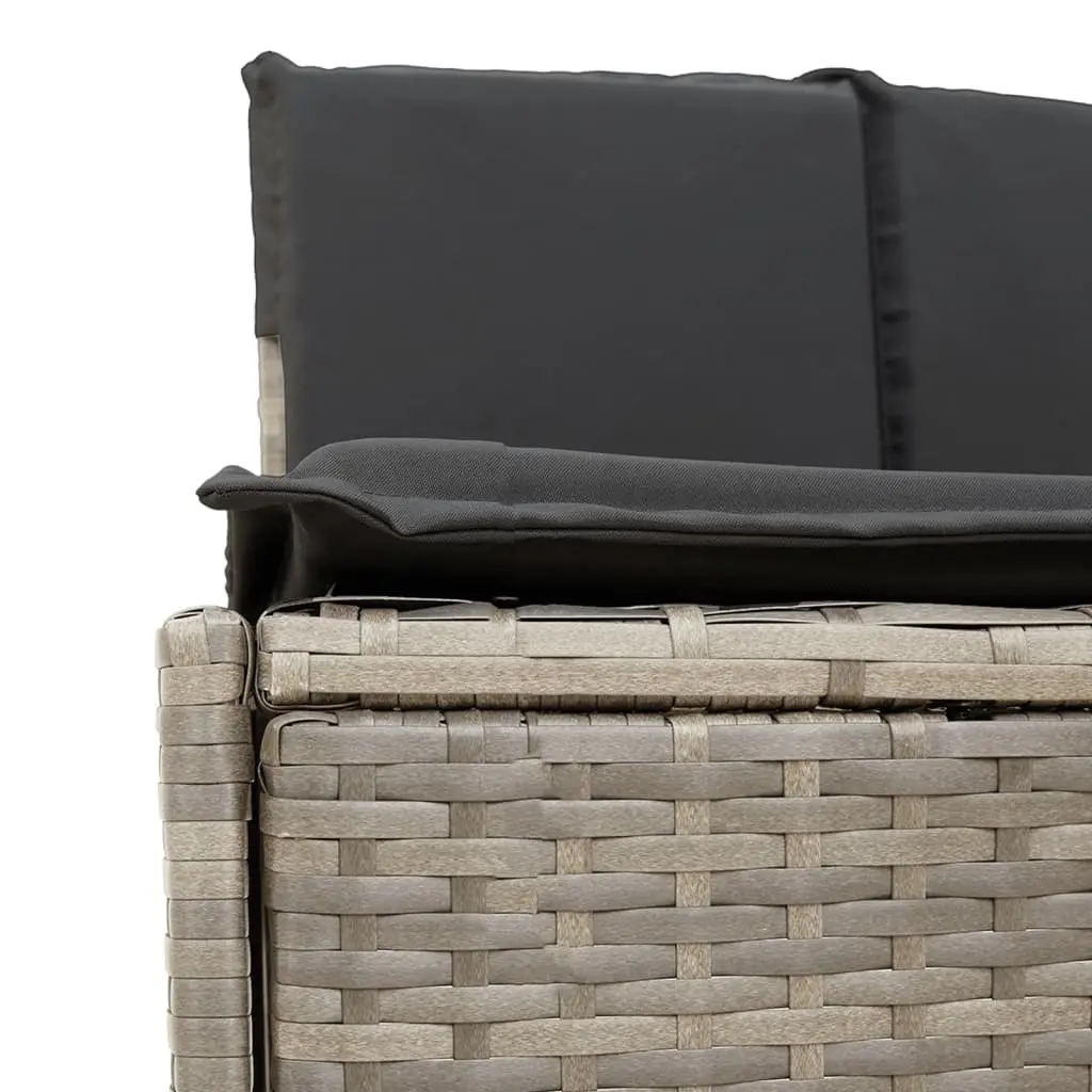 Hot Tub Surround Grey Poly Rattan Wood Step Modular Spa Seating