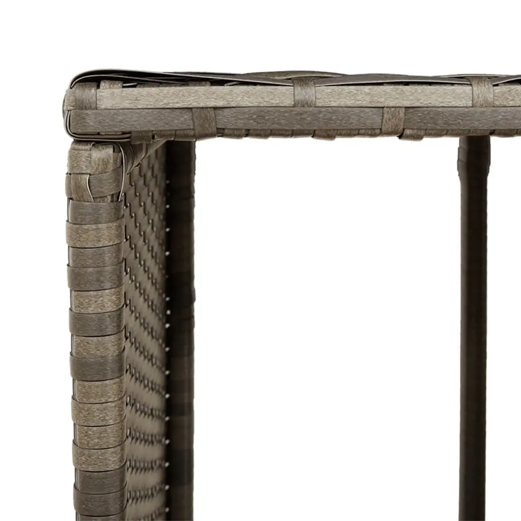 Spa Accessory Step Storage Grey Poly Rattan Acacia Wood Outdoor Hot Tub Surround