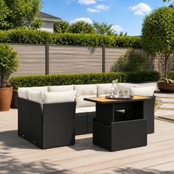 7 Piece Garden Sofa Set with Cushions - Outdoor Comfort
