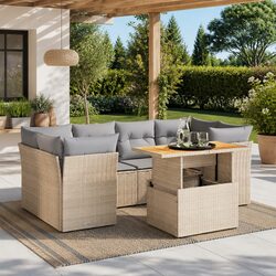 7 Piece Garden Sofa Set for Outdoors