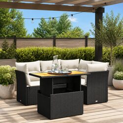 Compact 5-Piece Outdoor Sofa Set with Adjustable Features