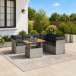 Efficient 7 Piece Garden Sofa Set for Outdoor Use