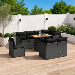 Compact and Stylish 9-Piece Garden Sofa Set