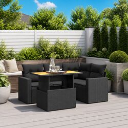 5 Piece Garden Sofa Set with Cushions