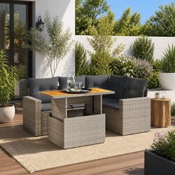 5-Piece Garden Sofa Set in Grey