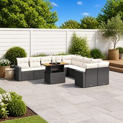 11 Piece Outdoor Sofa Set with Adjustable Tabletop