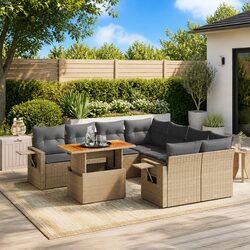 Compact and Stylish 9 Piece Garden Sofa Set
