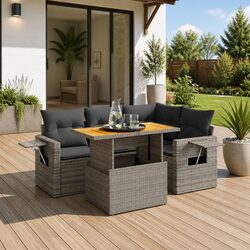 5-Piece Sofa Set in Grey