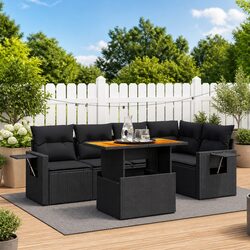 Concise 6 Piece Garden Sofa Set Description