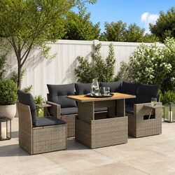 6 Piece Garden Sofa Set for Outdoors