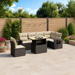7 Piece Modular Garden Sofa Set for Outdoor Enjoyment