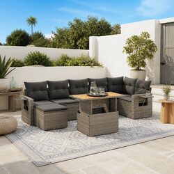 8 Piece Modular Garden Sofa Set for Outdoor Living