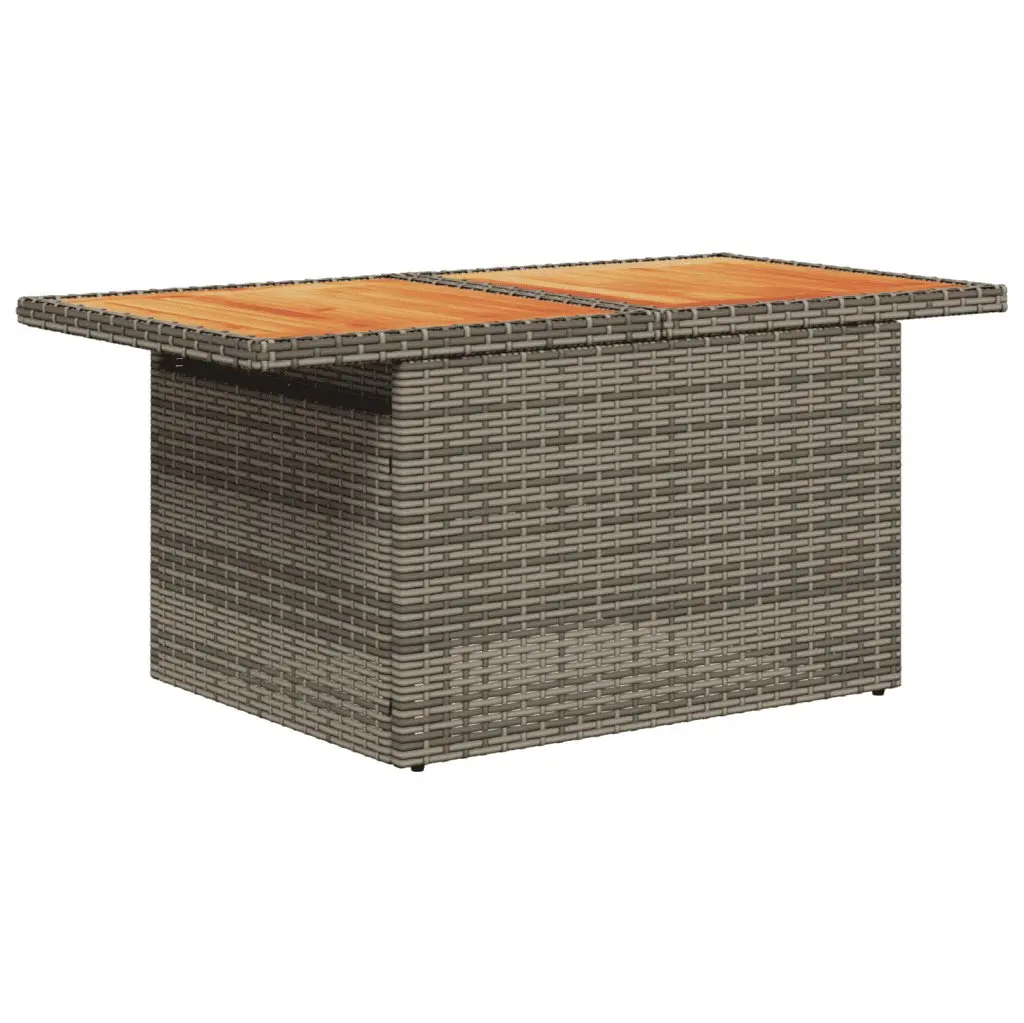 Garden Sofa Set 10 Piece Outdoor Furniture Grey Poly Rattan Patio Sectional