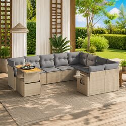 Concise 10 Piece Outdoor Garden Sofa Set Overview