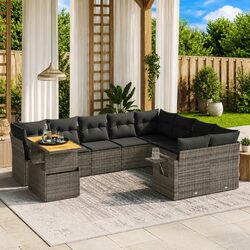Stylish 10-Piece Outdoor Sofa Set with Modular Design