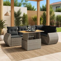 6 Piece Garden Sofa Set