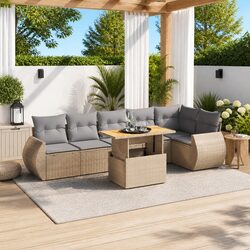 7-Piece Outdoor Sofa Set with Adjustability