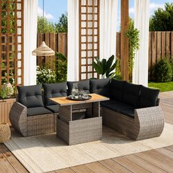Concise 7-Piece Garden Sofa Set for Outdoor Living