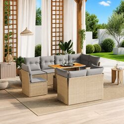 Concise 9 Piece Garden Sofa Set for Comfort Outdoors