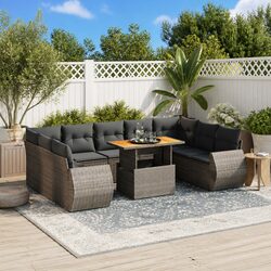 Compact and Durable 10-Piece Garden Sofa Set