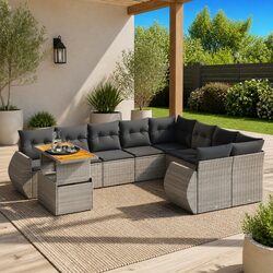 10-Piece Modular Garden Sofa Set for Relaxing Outdoors