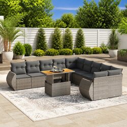 11-Piece Outdoor Sofa Set in Grey