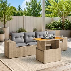 Compact 5 Piece Garden Sofa Set for Outdoor Use