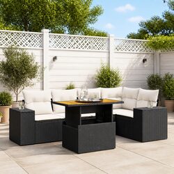 Compact 6-Piece Garden Sofa Set for Outdoor Spaces