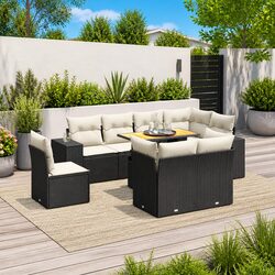 Compact 9 Piece Outdoor Sofa Set for Cozy Spaces
