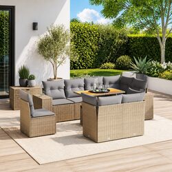 Friendly 9 Piece Garden Sofa Set for Your Patio Needs