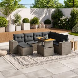 8-Piece Garden Sofa Set for Outdoor Enjoyment