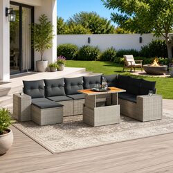 Get Comfortable with a 9-Piece Outdoor Sofa Set