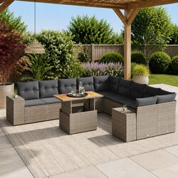 Compact and Durable 11-Piece Garden Sofa Set