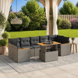 Compact and Stylish 8-Piece Outdoor Sofa Set for You