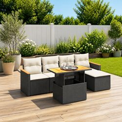 6 Piece Garden Sofa Set for Relaxed Living