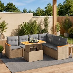 Compact and Stylish 7 Piece Garden Sofa Set