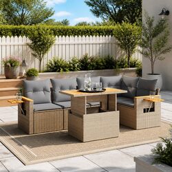 Durable 6-Piece Outdoor Sofa Set for Relaxing