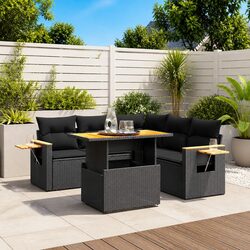Compact 6-Piece Garden Sofa Set for Easy Setup