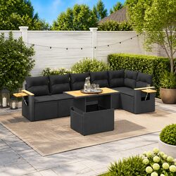 7 Piece Garden Sofa Set: Compact and Versatile Design