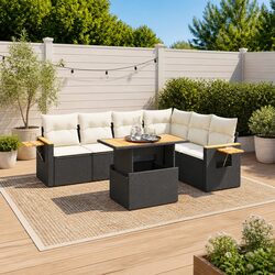 7 Piece Garden Sofa Set for Outdoor Enjoyment