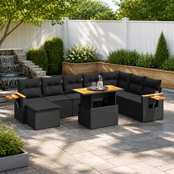 Compact and Versatile 9-Piece Garden Sofa Set