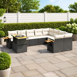 Compact and Stylish 10-Piece Outdoor Sofa Set