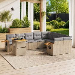 10 Piece Outdoor Furniture Set in Beige