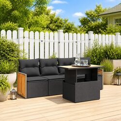 Compact 5 Piece Outdoor Sofa Set with Flexible Design