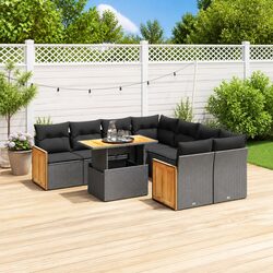 Concise and Comfortable 9-Piece Garden Sofa Set