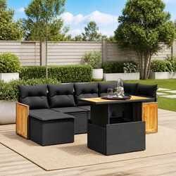 Compact and Versatile 7-Piece Garden Sofa Set