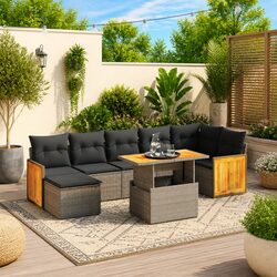Compact 8-Piece Garden Sofa Set for Versatile Outdoor Living